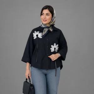 شومیز مشکی دوگل خوشه زنانه