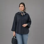 شومیز مشکی آستین پاکتی زنانه