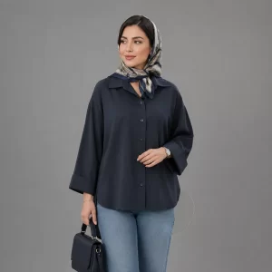 شومیز مشکی آستین پاکتی زنانه